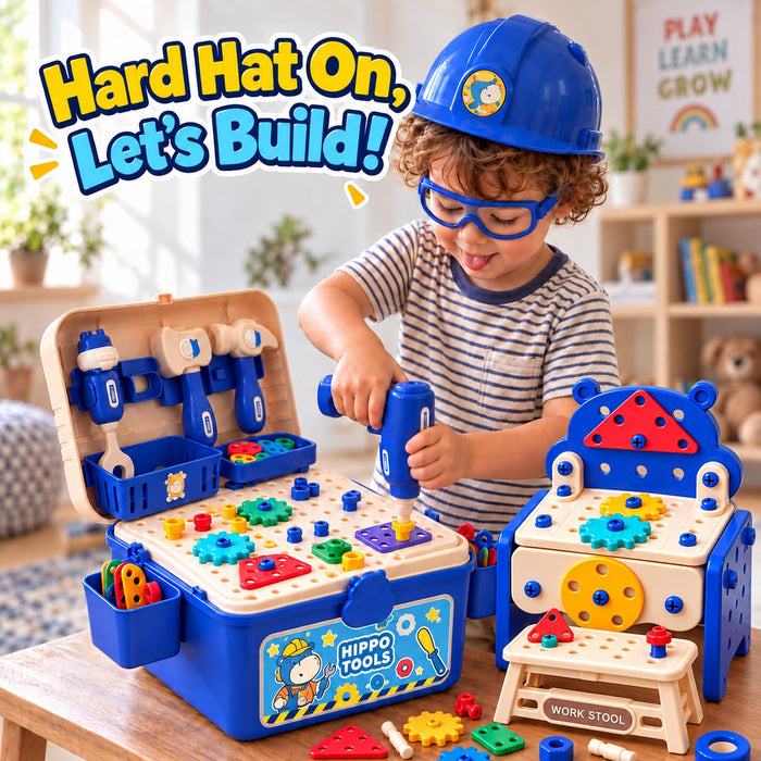 Kids' Tool Set & Workbench Electric Drill Tools & Building Pieces