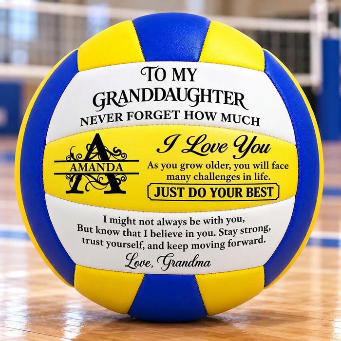 To My Granddaughter Never Forget How Much I Love You | Personalized Volleyball