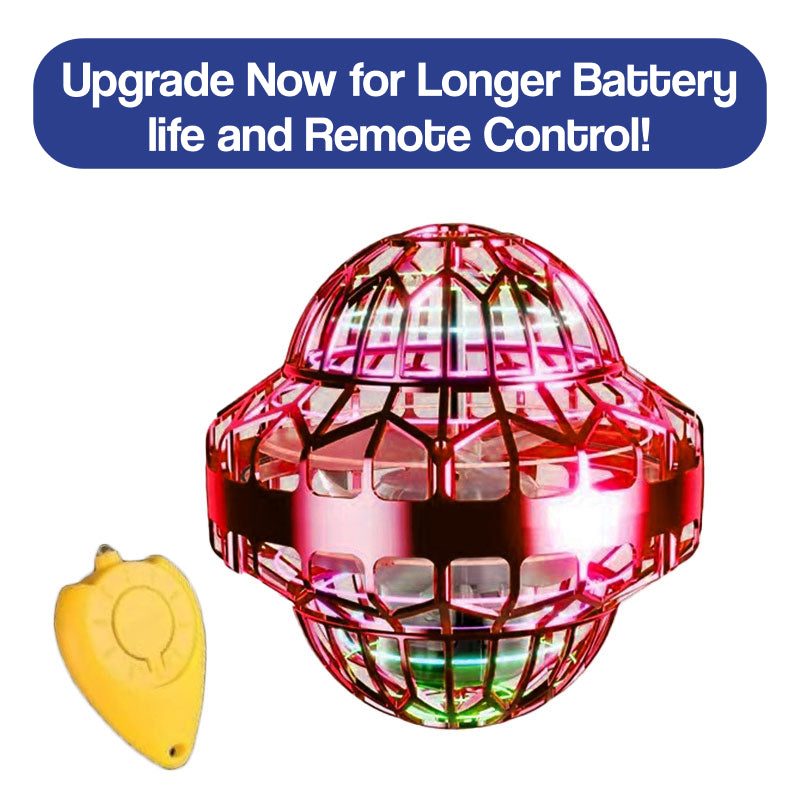Galaxy Lights Flying Magic Orb toy with colorful LED lights and remote control for kids' interactive play and hand-eye coordination development