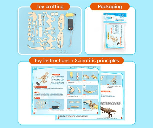 Wooden Dinosaur Assembly STEM Kit