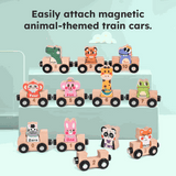 Wooden Animals & Numbers Magnetic Train Set