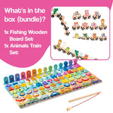 Montessori Letters and Numbers Fishing Board – wooden toy