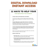 EBOOK | 11 Ways to Help Your  Kids Spend More Time Outdoors