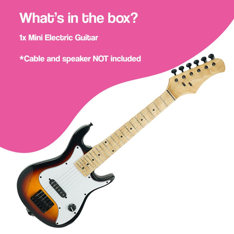 Natural Wood Mini Electric Guitar (view 8)