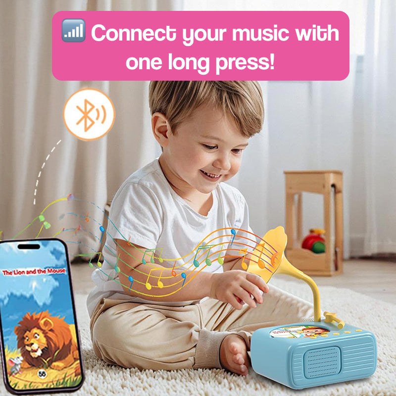 Smart Mini Phonograph with 96 Vinyls + Bluetooth