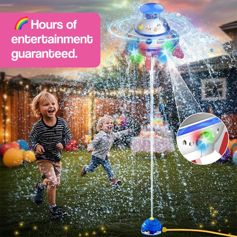 Spinning LED UFO Water Rocket Sprinkler