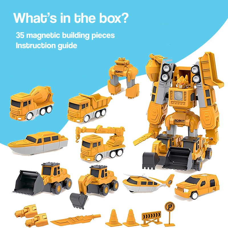 Click & Snap Magnetic Transformer Construction Set