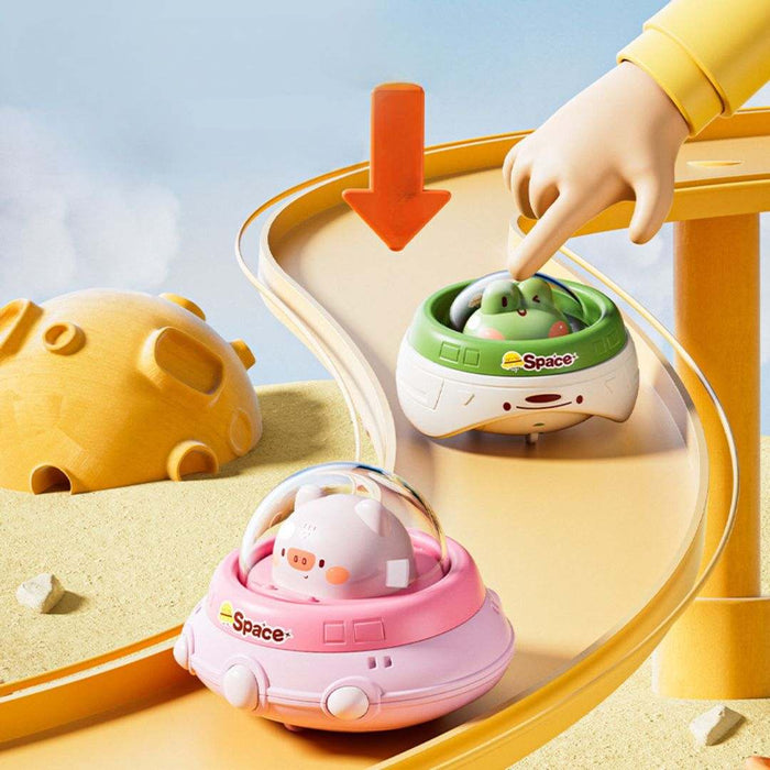 Inertia Flying Saucer Toy Car for Kids