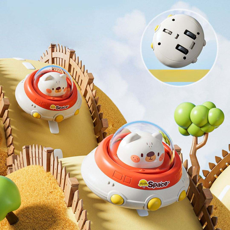 Inertia Flying Saucer Toy Car for Kids