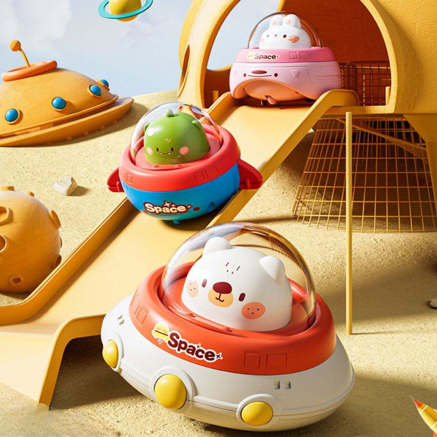 Inertia Flying Saucer Toy Car for Kids