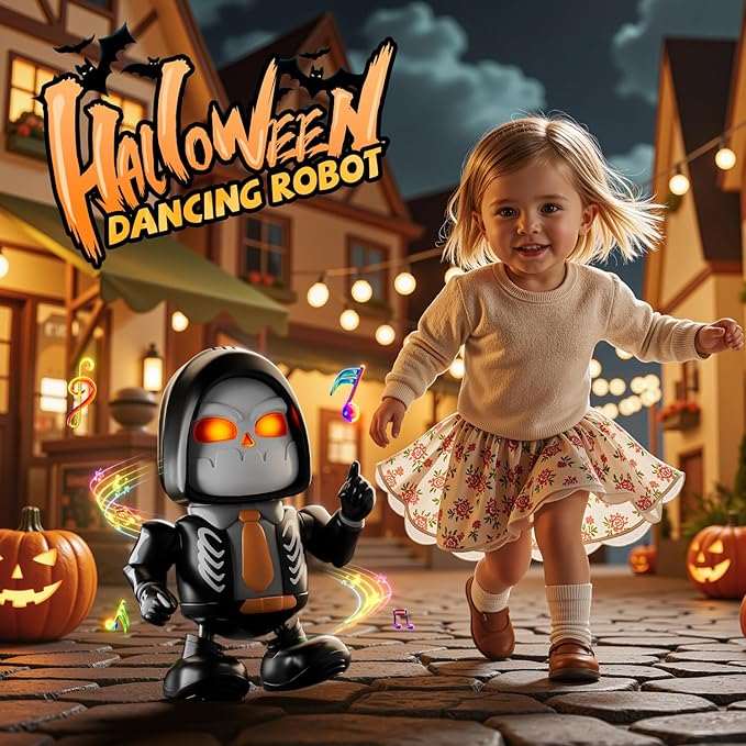 Dancing Skeleton Robot Toy with Music and Lights