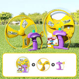 Eco-friendly bamboo dragonfly frisbee flying toy for outdoor play