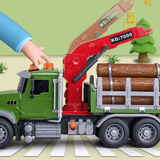 Oversized Timber Transport Toy Truck with Crane