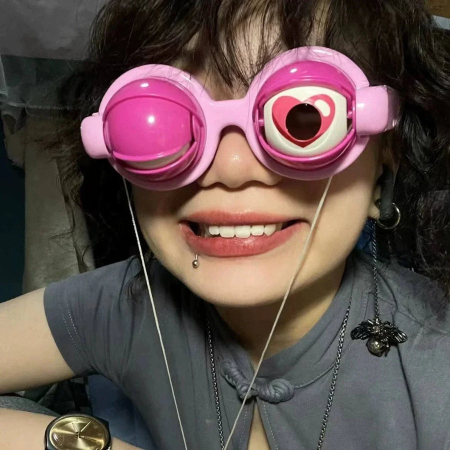 Eye-Shaped Funny Glasses Prank Toy Set