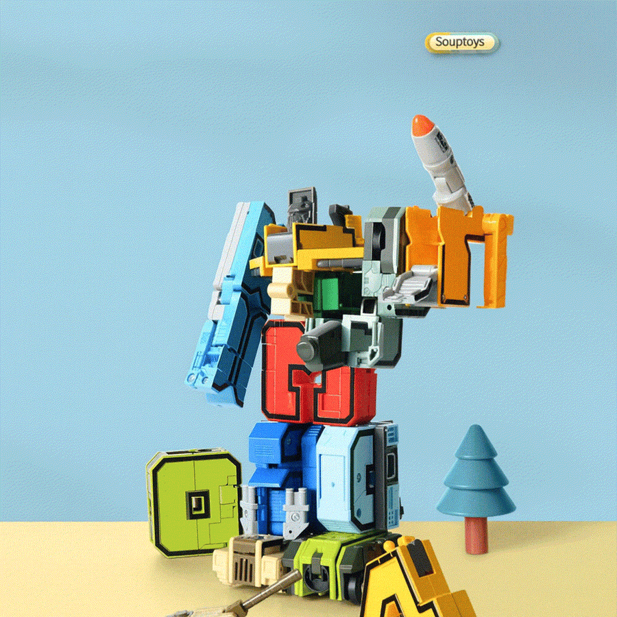 Digital Deformation Transforming Robot Building Blocks Toy