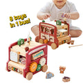 8-in-1 Wooden Montessori Busy Bus