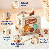 8-in-1 Wooden Montessori Busy Bus