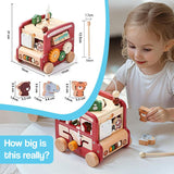 8-in-1 Wooden Montessori Busy Bus