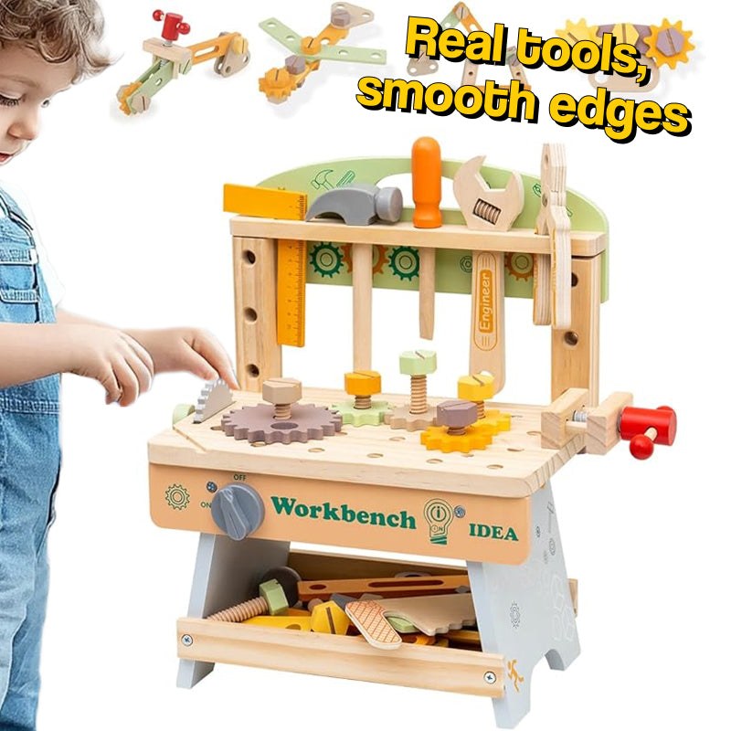 Daddy's Buddy STEM Wooden Workbench