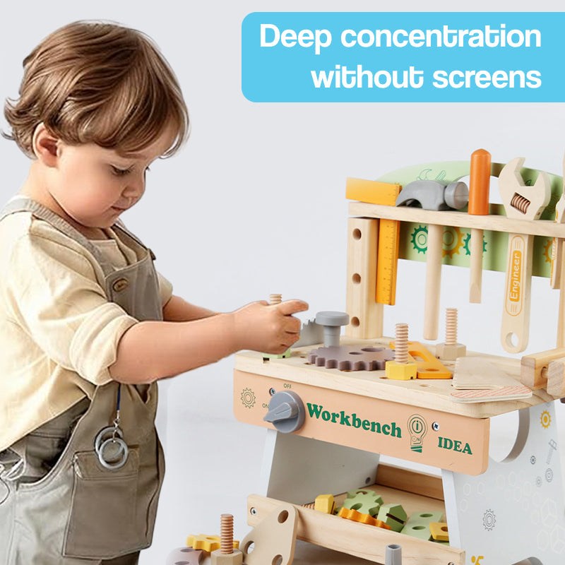 Daddy's Buddy STEM Wooden Workbench
