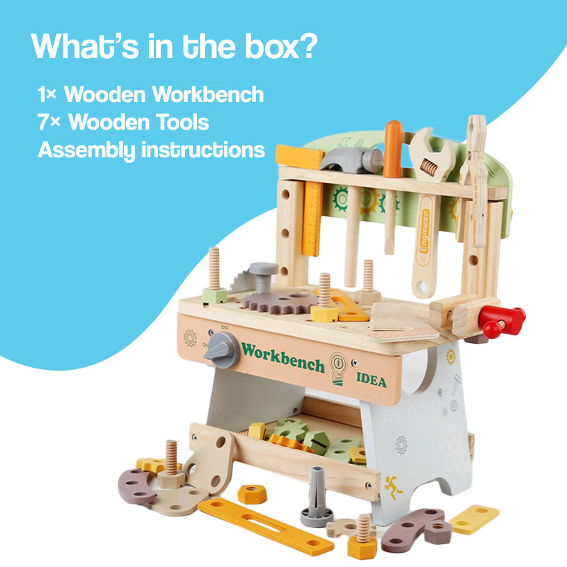 Daddy's Buddy STEM Wooden Workbench