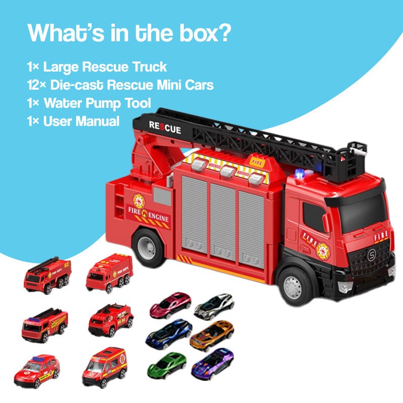 Mega Rescue Water Spray Truck Playset