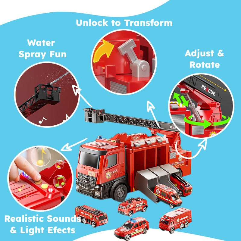 Mega Rescue Water Spray Truck Playset