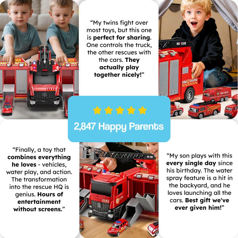 Mega Rescue Water Spray Truck Playset