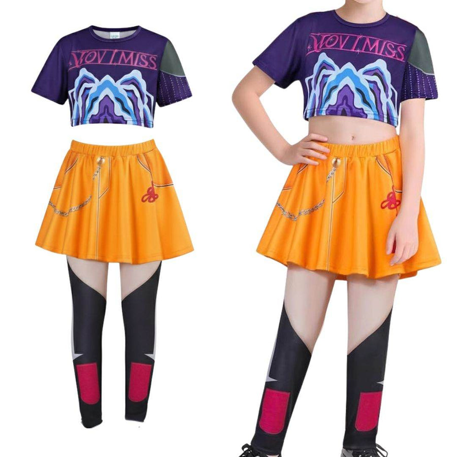 Kids wearing colorful Warrior Squad Halloween costumes with geometric patterns and warrior-inspired designs