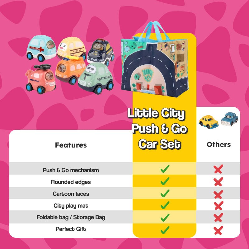 Little City Push & Go Car Set