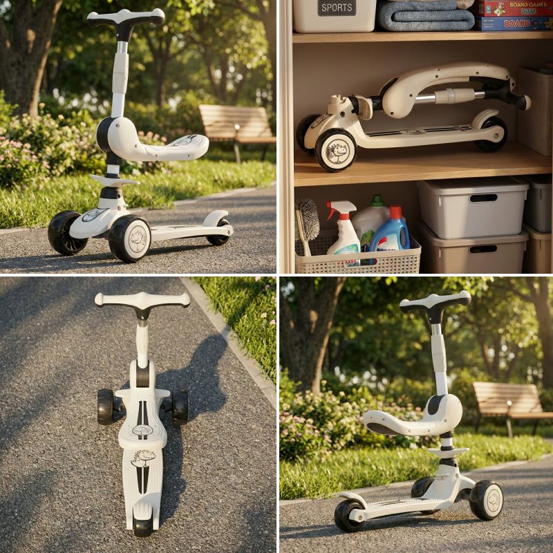 2-in-1 Sit & Scoot Folding Scooter