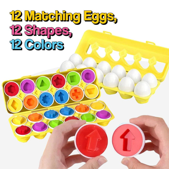 Montessori Shape & Color Matching Eggs