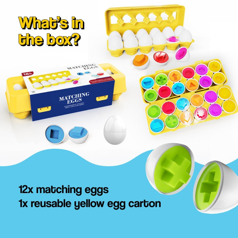 Montessori Shape & Color Matching Eggs