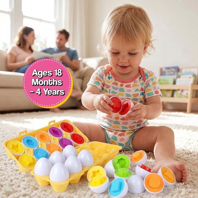 Montessori Shape & Color Matching Eggs