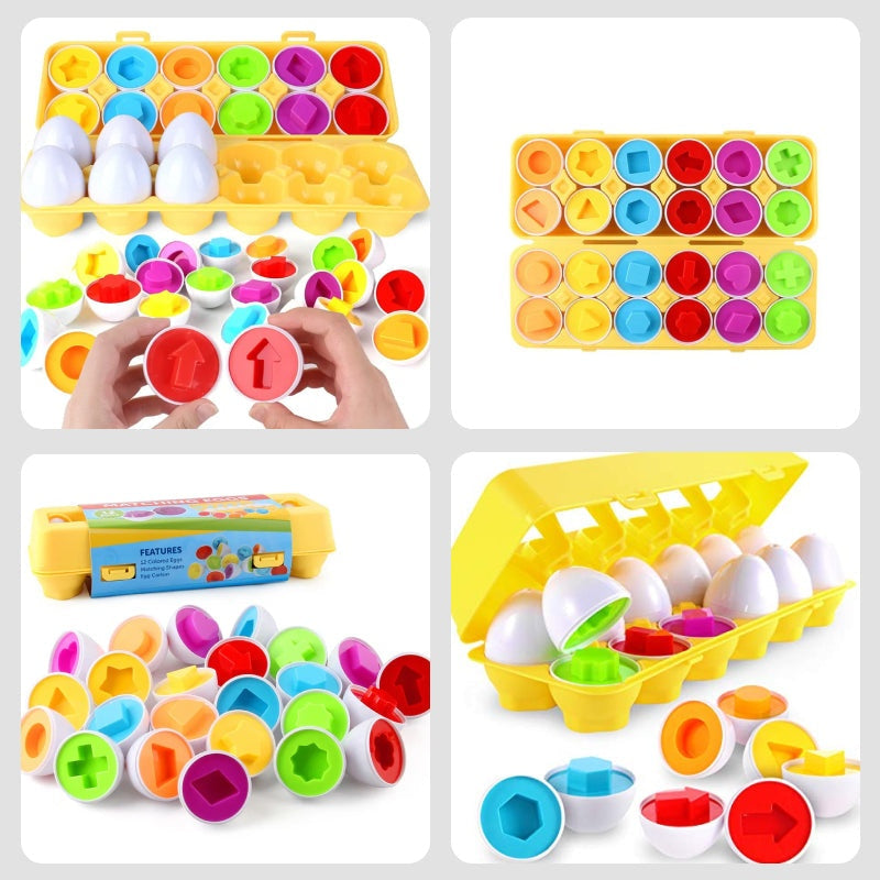 Montessori Shape & Color Matching Eggs