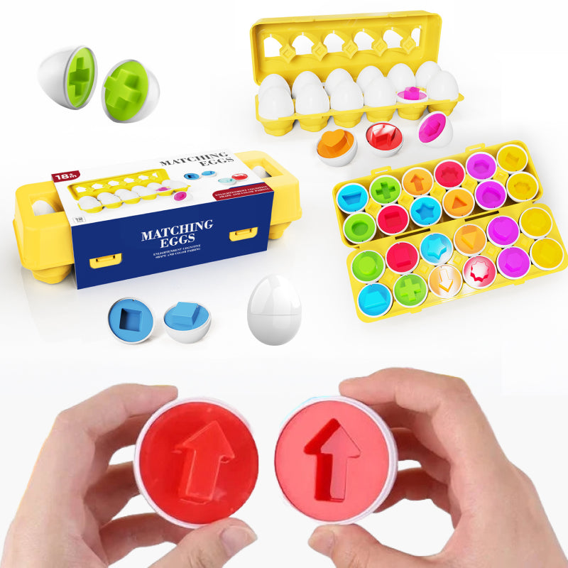Montessori Shape & Color Matching Eggs