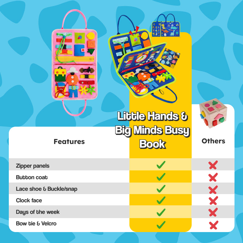 Soft Quiet Book with 20+ Activities for Toddlers