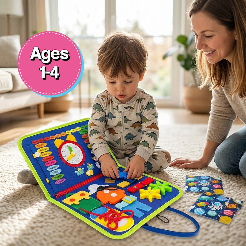 Soft Quiet Book with 20+ Activities for Toddlers