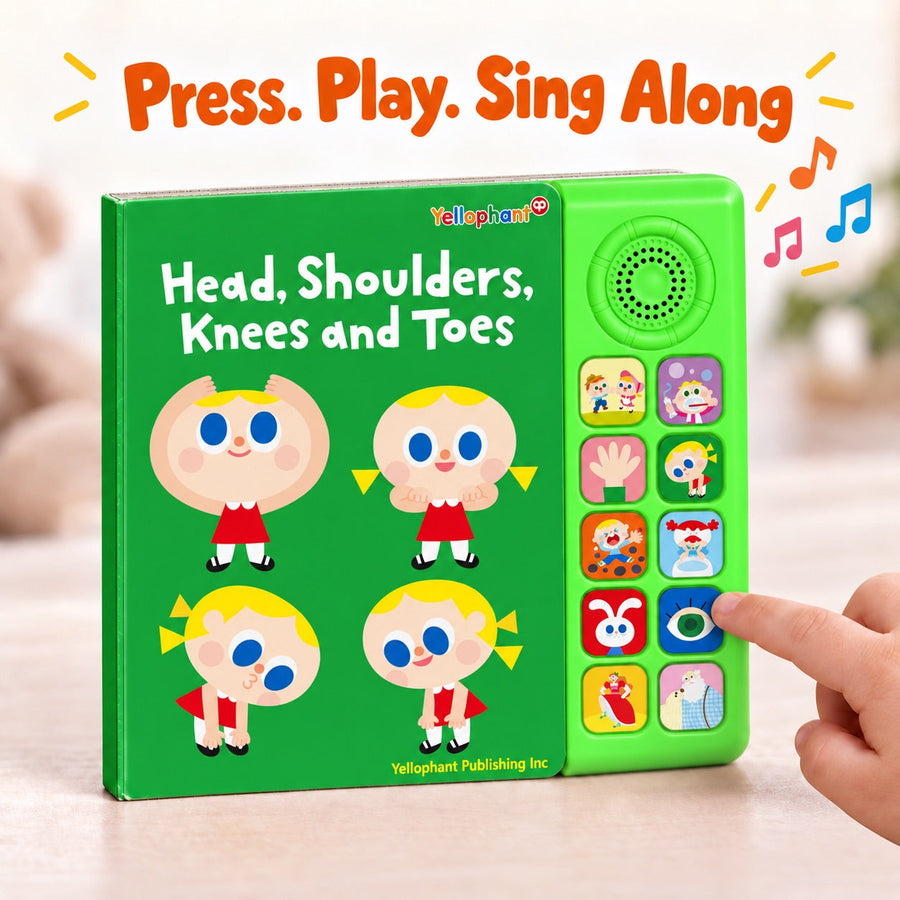 Press & Play Nursery Rhyme Sound Book – Montessori-inspired toy