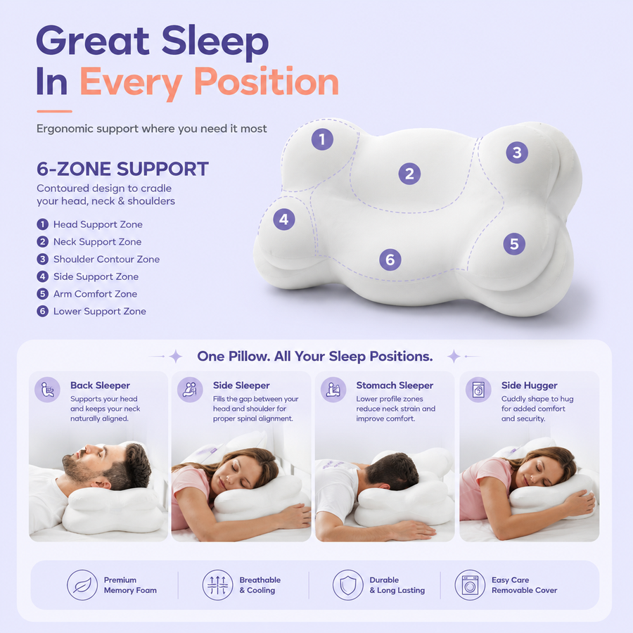 6-Zone Support Mellow Pillow