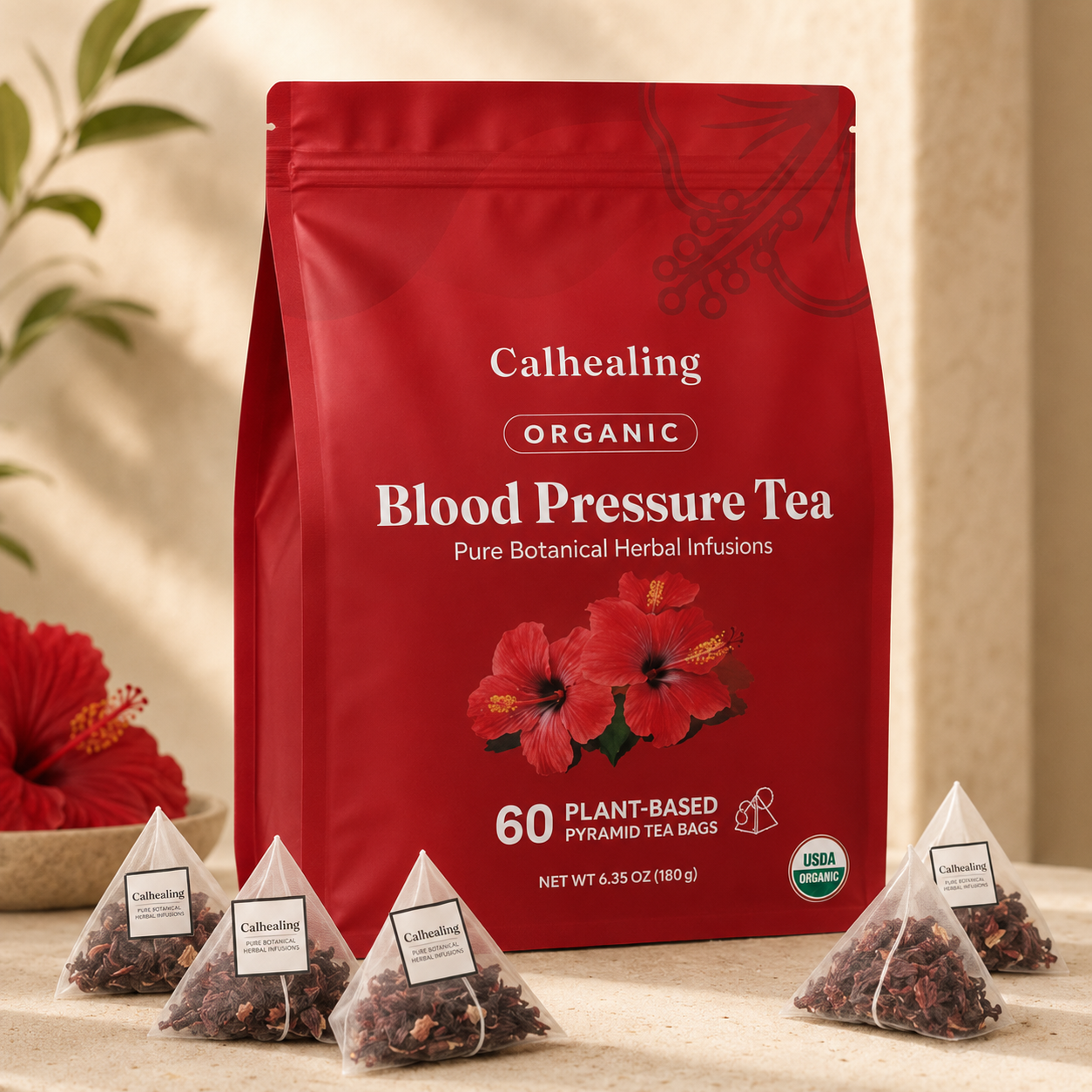 Pure Hibiscus Blood Pressure Tea