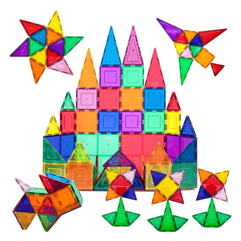 Magnetic Building Tiles Transparent Blocks Toy
