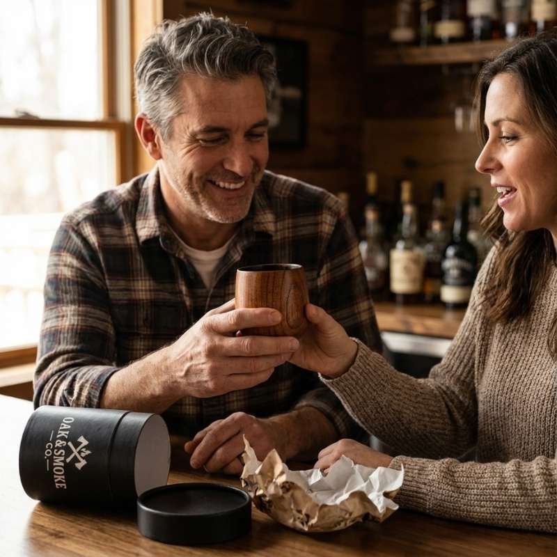 Oak & Smoke Handcrafted Wood Whiskey Cup