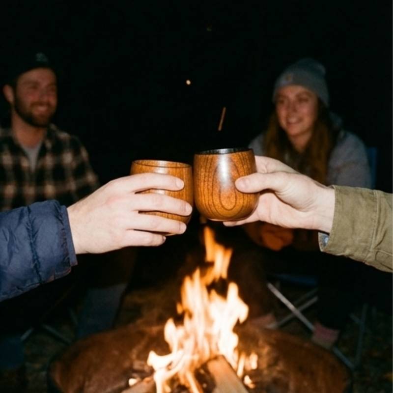 Oak & Smoke Handcrafted Wood Whiskey Cup