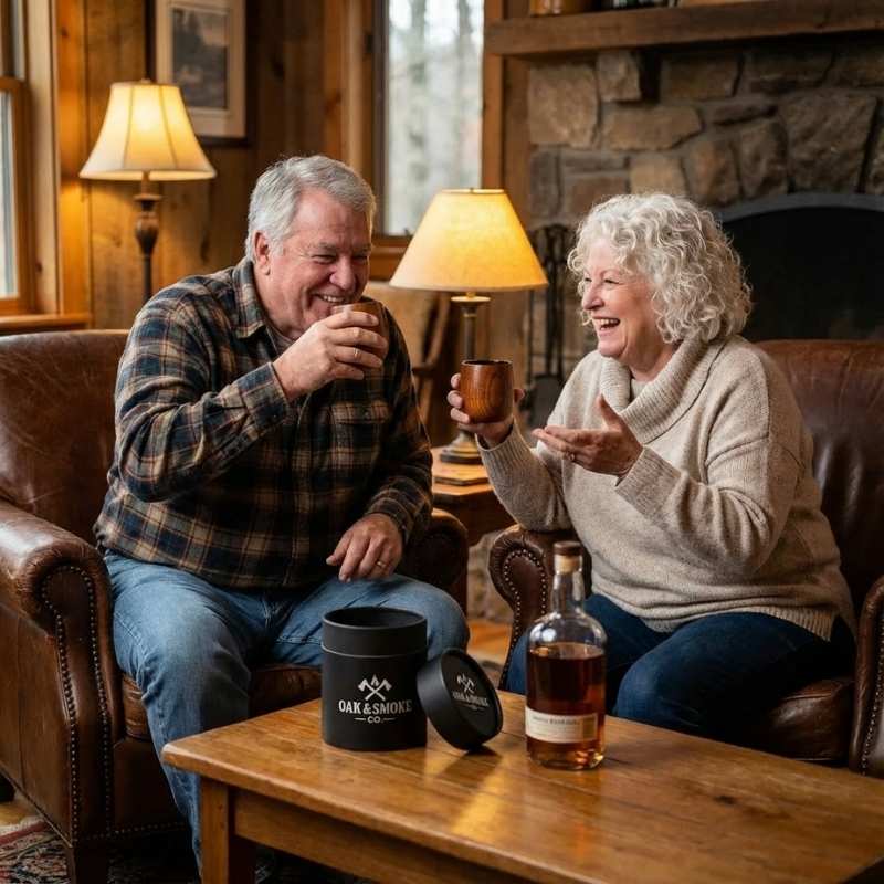 Oak & Smoke Handcrafted Wood Whiskey Cup