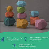 Wooden Stones Stacking Toy