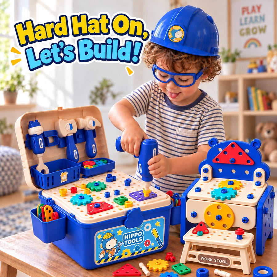 Kids' Tool Set & Workbench Electric Drill Tools & Building Pieces