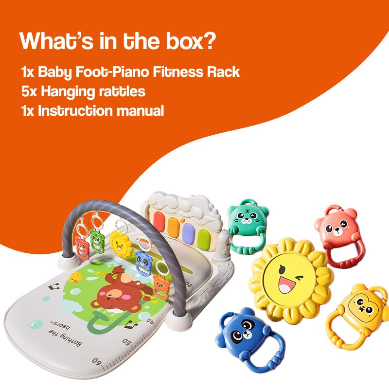 Baby Foot-Piano Fitness Rack for Newborns