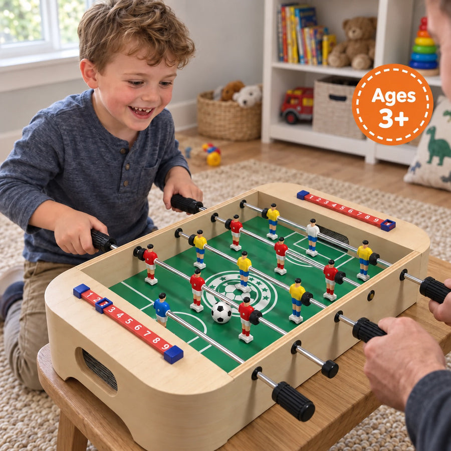 4-in-1 Wooden Tabletop Foosball Game Set