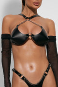 Basalt Leather Bra